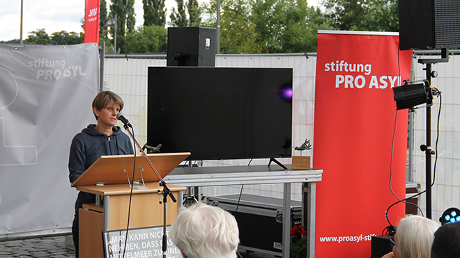 Preisverleihung Alarm Phone Publikum Marion Bayer