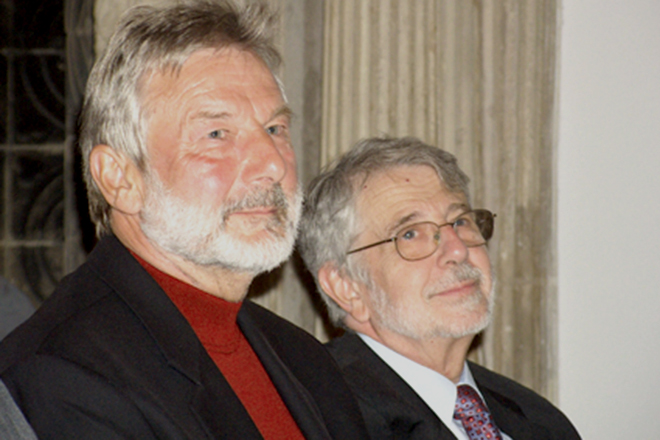 Stefan Schmidt und Ferenc Köszeg, Preisträger der PRO ASYL-Hand 2006