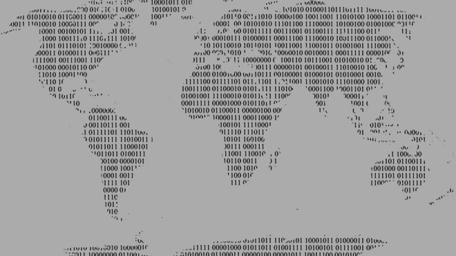 Weltkarte mit binären Zahlen